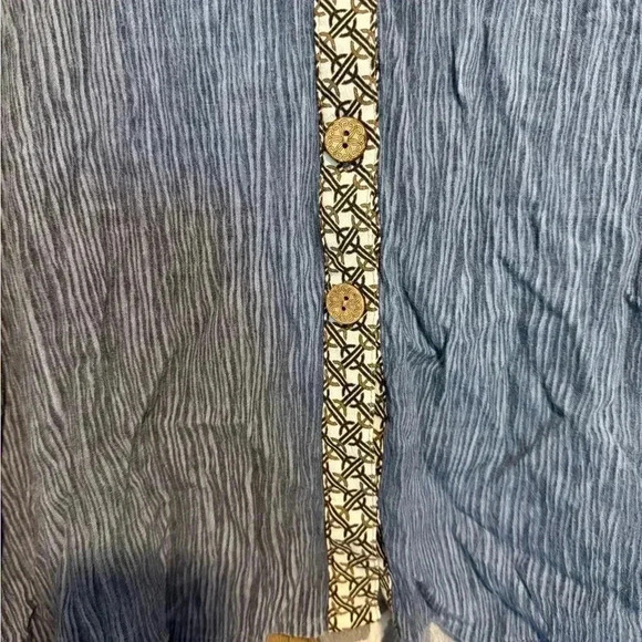 John Mark Floral Button Down Blouse Sz Large Long Sleeve Multicolor - Picture 4 of 6